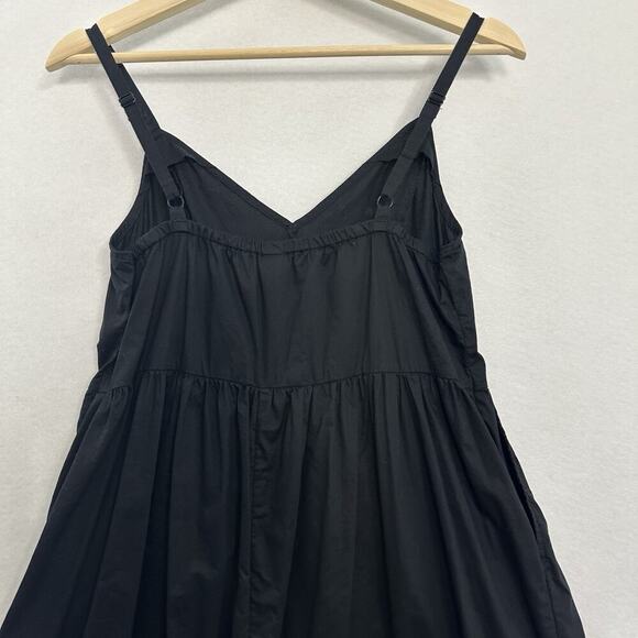 Old Navy Maxi Dress Womens S Black Pockets Spaghetti Strap Slimming Minimal - Picture 6 of 13
